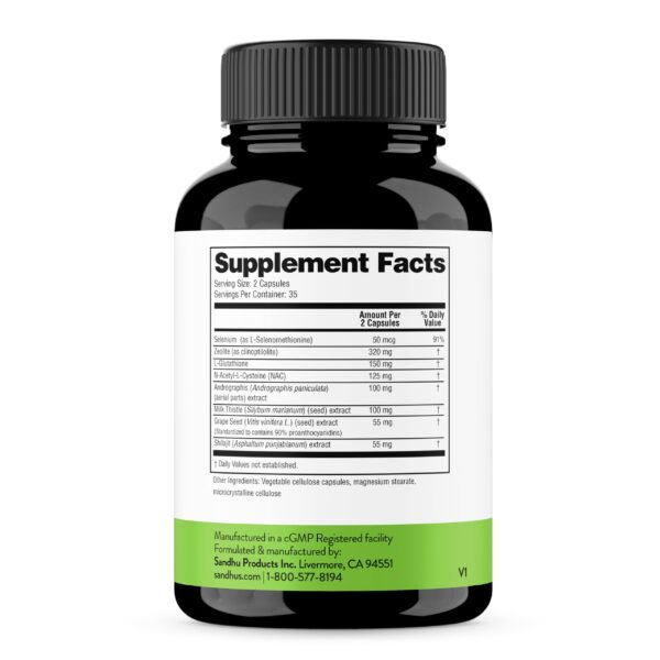 Etiqueta de ingredientes Zeolita Detox