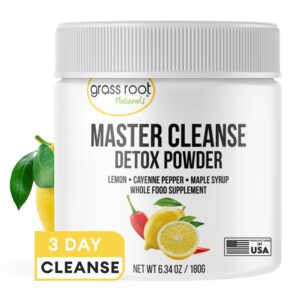 Polvo detox Grass Root Naturals Master Cleanse dieta limonada