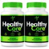 Frasco de cápsulas Healthy Core para bienestar y vitalidad