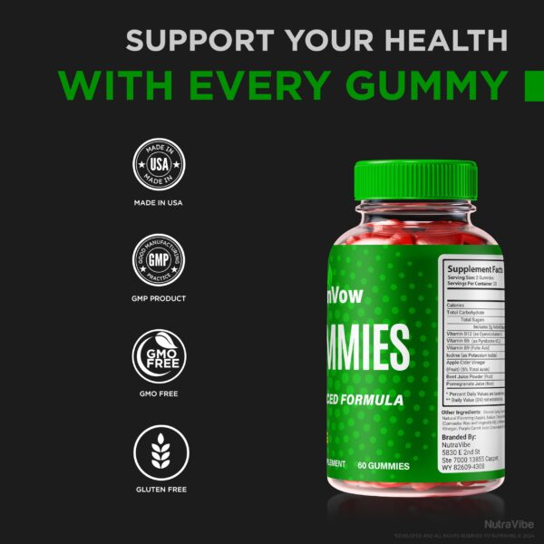 Paquete nutraVibe GreenVow Gomitas naturales energía bienestar