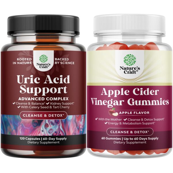 Version 1.0.0 Paquete de cápsulas y gomitas para ácido úrico Natures Craft