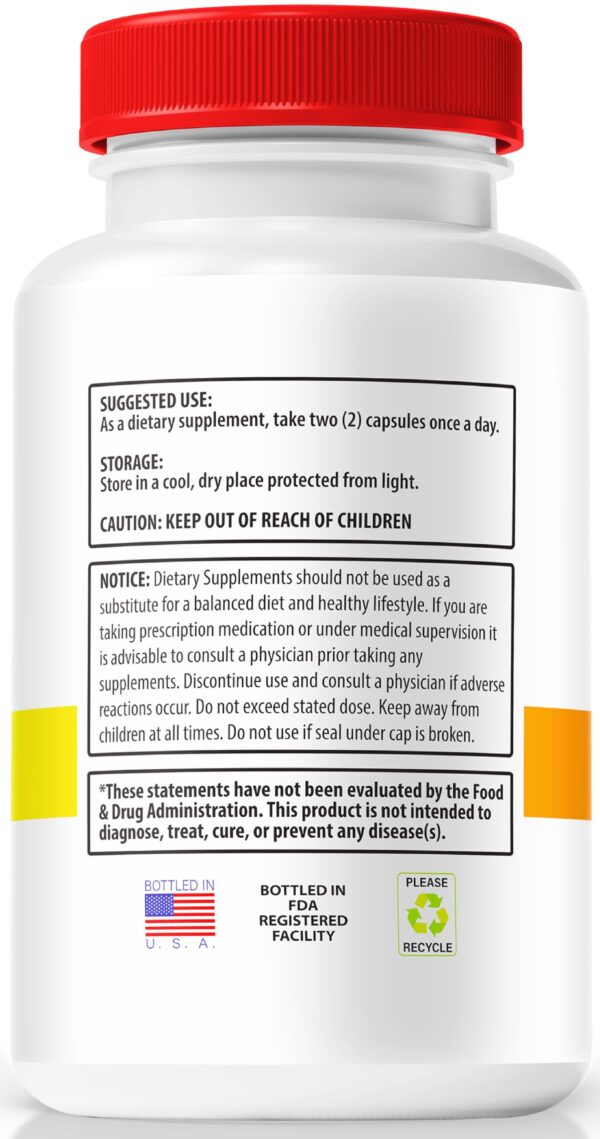 Etiqueta ingredientes Sweet Vital Relief cápsulas naturales