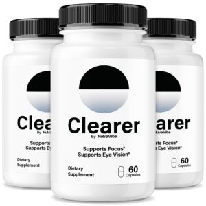 Frasco de Clearer Capsules para soporte visual natural