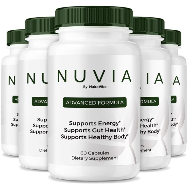 Frasco Nuvia Capsules con etiqueta