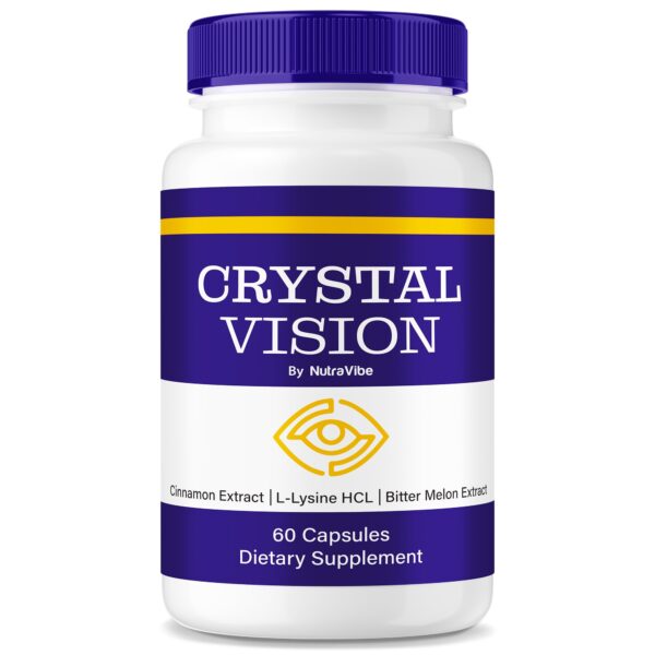 Frasco de Crystal Vision para soporte ocular y visión clara