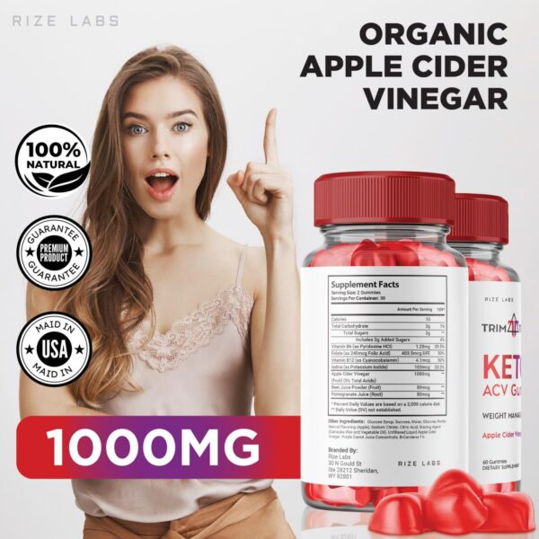 Gomitas Trim Tech Keto ACV con ingredientes naturales