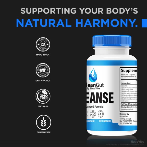 Cápsulas CleanGut apoyo salud intestinal natural