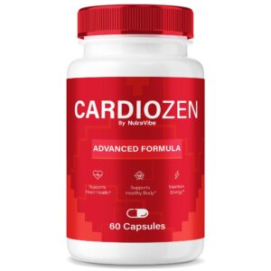 Frasco de cápsulas Cardiozen para circulación y energía