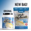 Batido cremoso keto de queso crema con polvo real