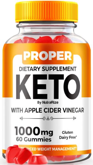 Proper Keto gomitas ACV botella frontal