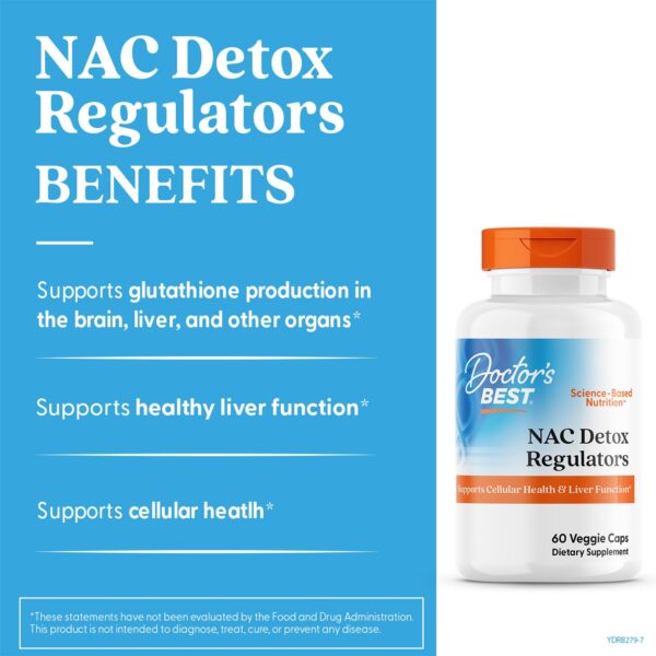 Parte trasera de frasco NAC Detox Doctors Best