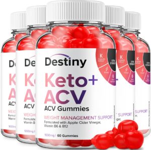 Destiny keto acv gomitas frasco paquete 5 control de peso