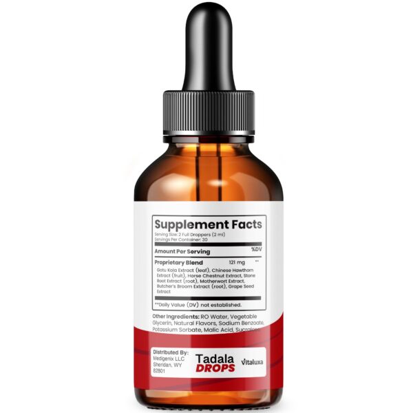 Gotas Tadala suplemento natural para hombres activos