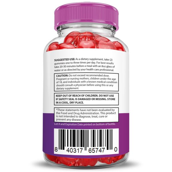 Frasco y gomitas Bliss Keto ACV para apoyo nutricional diario