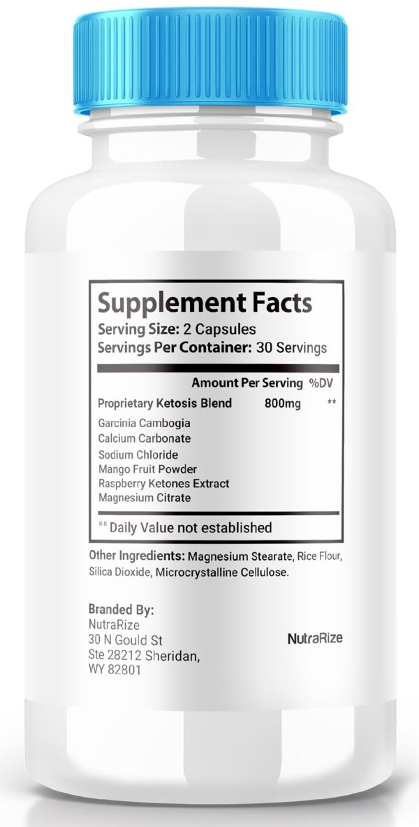 Envase de suplemento detox Trufit para nutrición keto