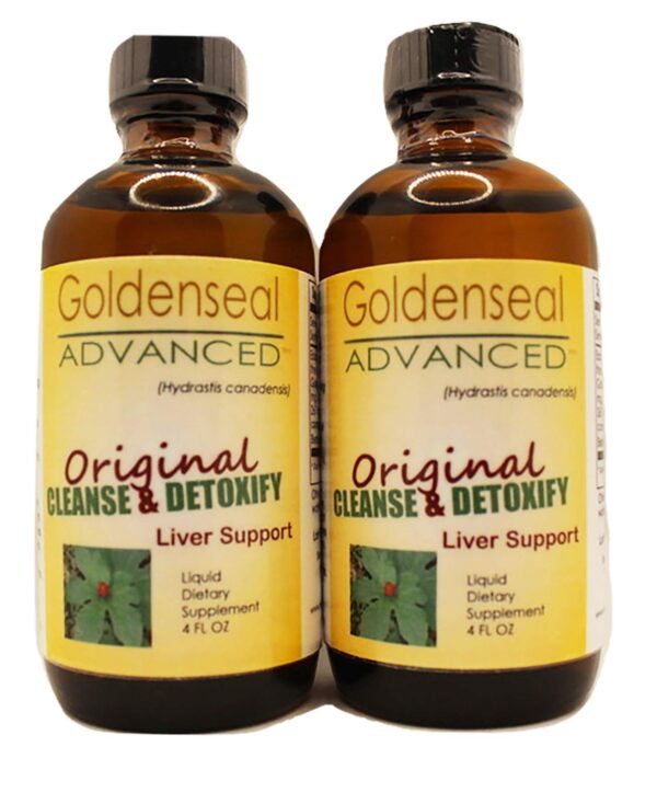 Botellas de Goldenseal para limpieza y desintoxicación paquete de dos