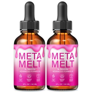 Botellas Meta Melt Drops fórmula natural apoyo energía y fitness