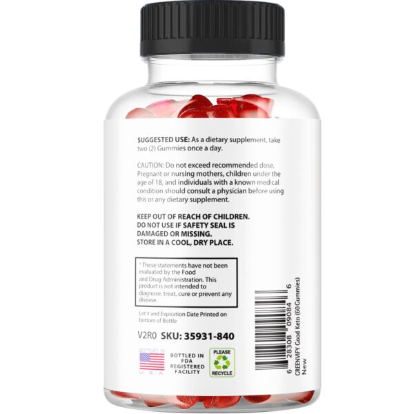 Gomitas Good Keto ACV en envase cerrado greenvify