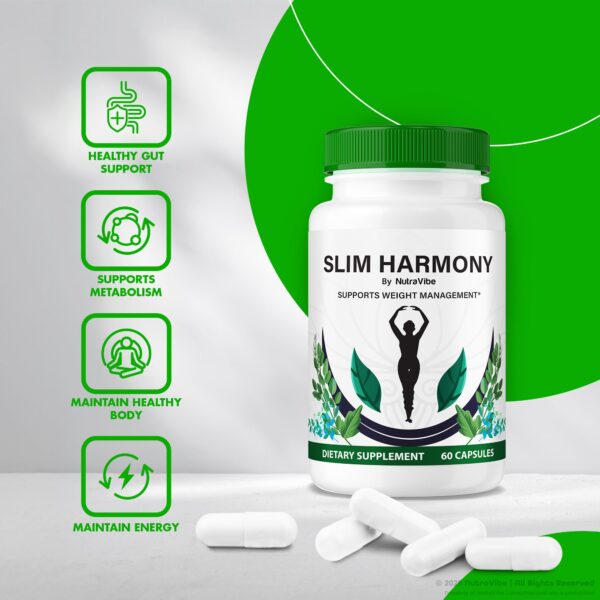 Cápsulas SlimHarmony fórmula limpia y natural NutraVibe