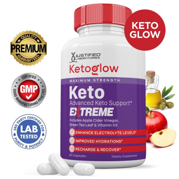 Paquete de 3 Keto Glow ACV Extreme pastillas