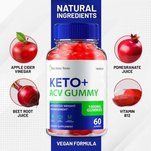 gomitas keto con ACV y B12 Trim Keto Tonic