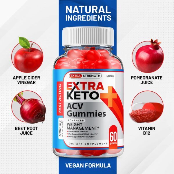 Gomitas dietéticas Extra Keto ACV con fórmula rápida