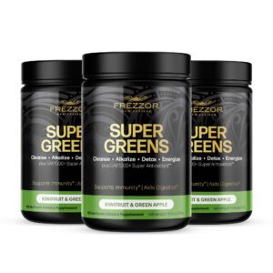 Polvo FREZZOR Super Greens con UAF1000+ suplemento natural
