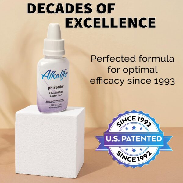 Frasco de gotas alcalinas Alkalife para balance de pH y salud