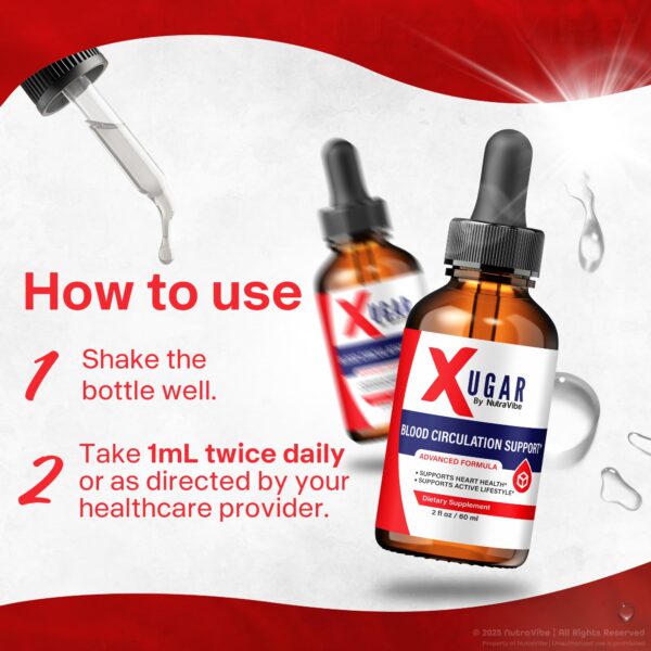 Frasco con gotas Xugar para salud natural