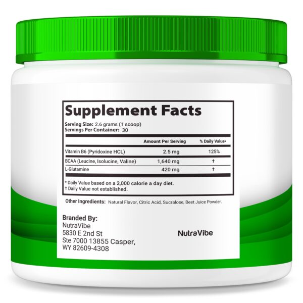 Frasco NutraRize Flex Burn polvo energético para energía