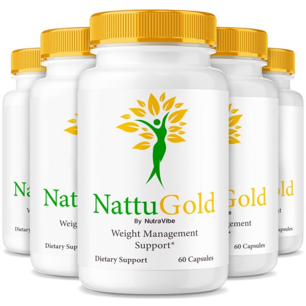 NattuGold cápsulas frente al envase NutraVibe