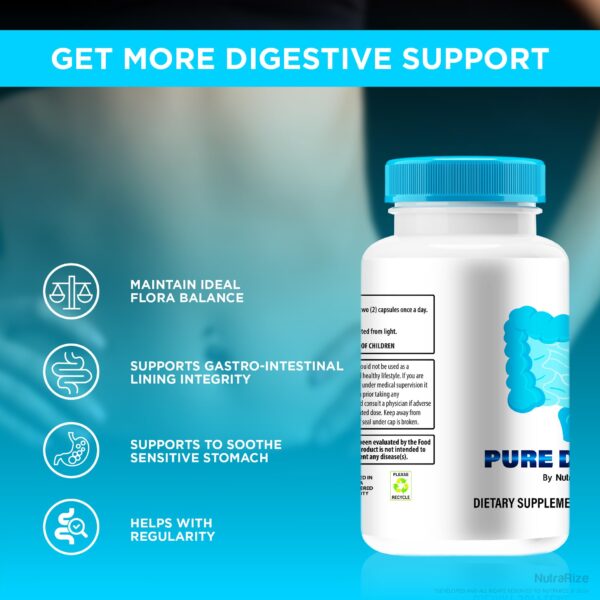 Cápsulas Pure Digest alivio molestias digestivas 300 cápsulas