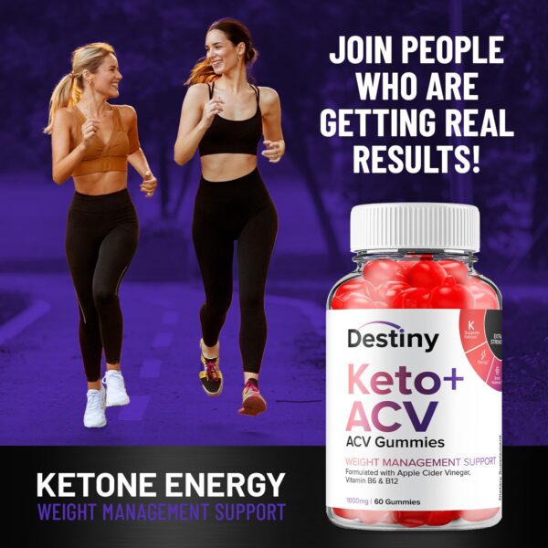 Destiny acv gomitas soporte keto estilo vida saludable paquete 5