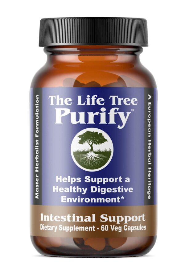 Botella Life Tree Purify con 120 cápsulas para detoxificación