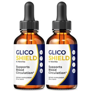 Paquete con 2 frascos de gotas líquidas GlicoShield para circulación