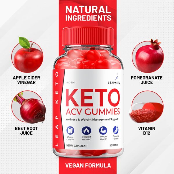 Leap gomitas keto vinagre manzana y antioxidantes naturales