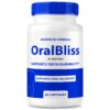 Frasco de cápsulas NutraVibe OralBliss para salud oral