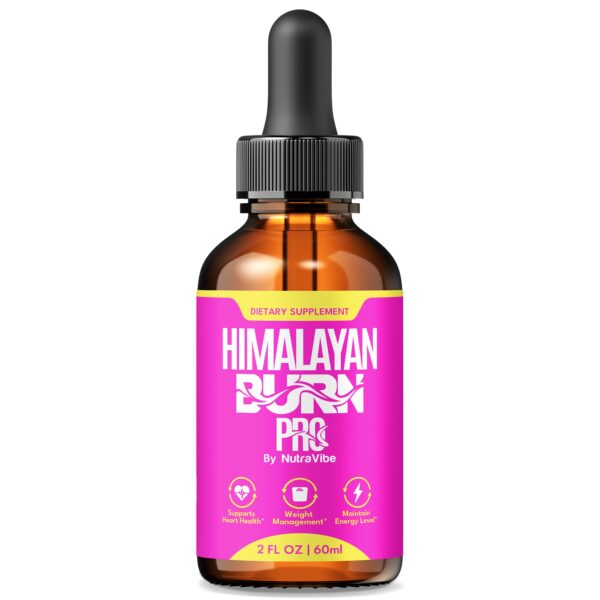 NutraVibe Himalayan Burn Pro gotas sal rosa Himalaya frasco