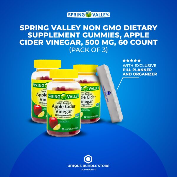 Gomitas vinagre sidra manzana 500mg 60 unidades organizador