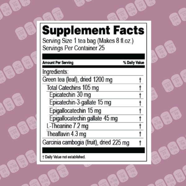 Etiqueta de ingredientes de HYLEYS te granada