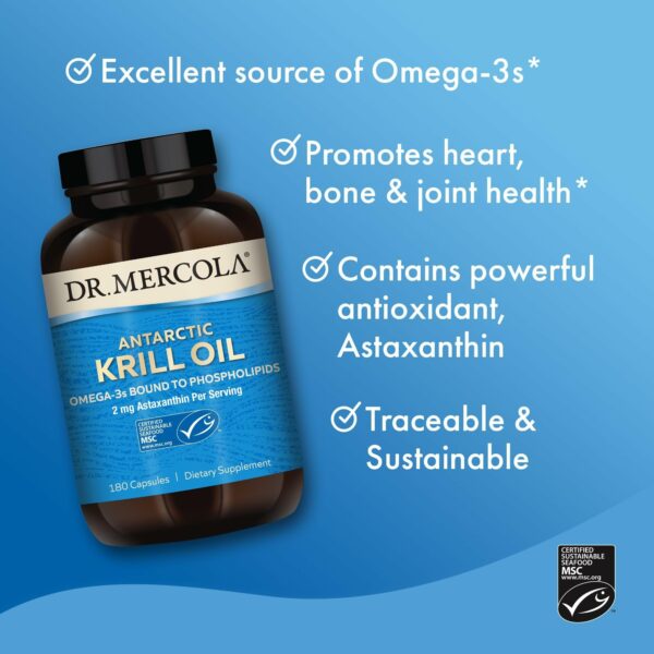 Etiqueta frontal de Dr. Mercola Krill Oil