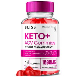 Frasco de gomitas Bliss Keto ACV para apoyo en dieta keto