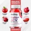 Suplemento Destiny Keto ACV con ingredientes para apoyo en keto