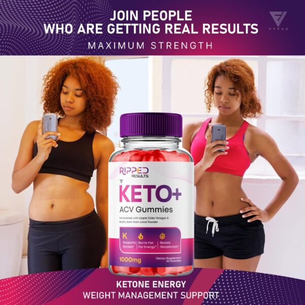 Suplemento de vinagre de manzana Keto Fyvus Ripped Results