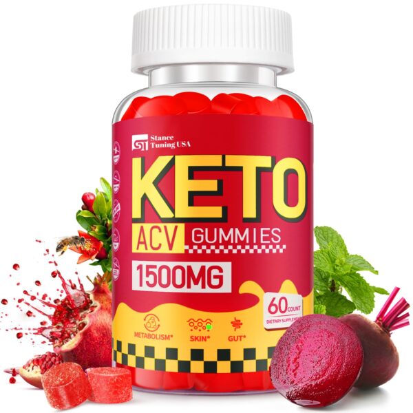 Gomitas Keto ACV 1500mg apoyo pérdida peso mujer packaging