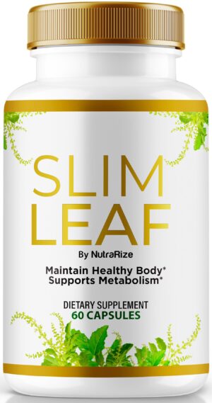 Frasco cápsulas keto Slim Leaf para energía diaria y detox