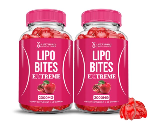 Paquete de 2 Lipo Bites ACV Gomitas 2000mg para mujeres salud