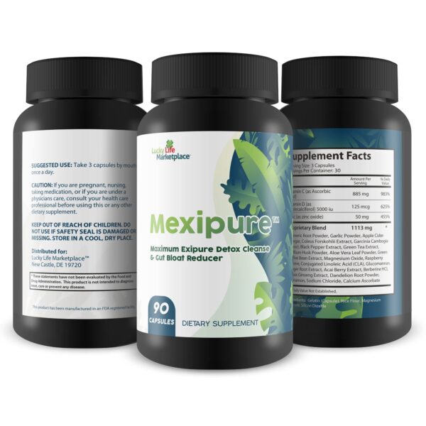 Paquete Mexipure con ingredientes naturales detox y salud