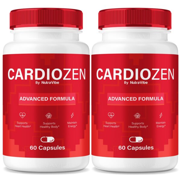 Frasco con cápsulas Cardiozen para circulación y energía