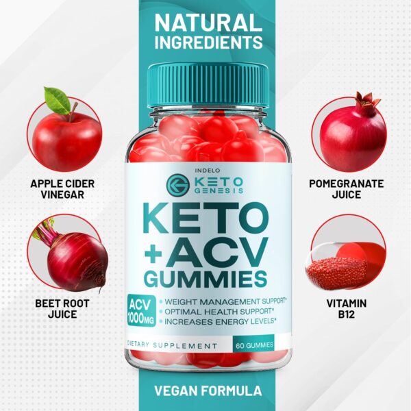 Gomitas keto avanzadas Genesis con ingredientes naturales para peso